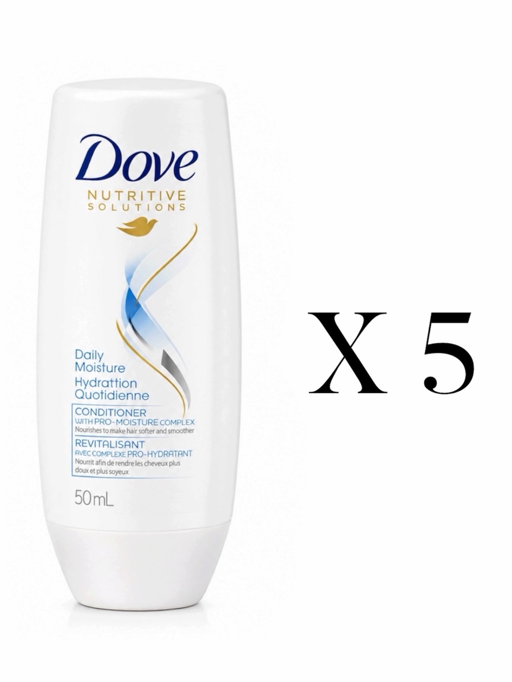DOVE DAILY MOISTURE CONDITIONER 50 ML X5 - BRAND NEW